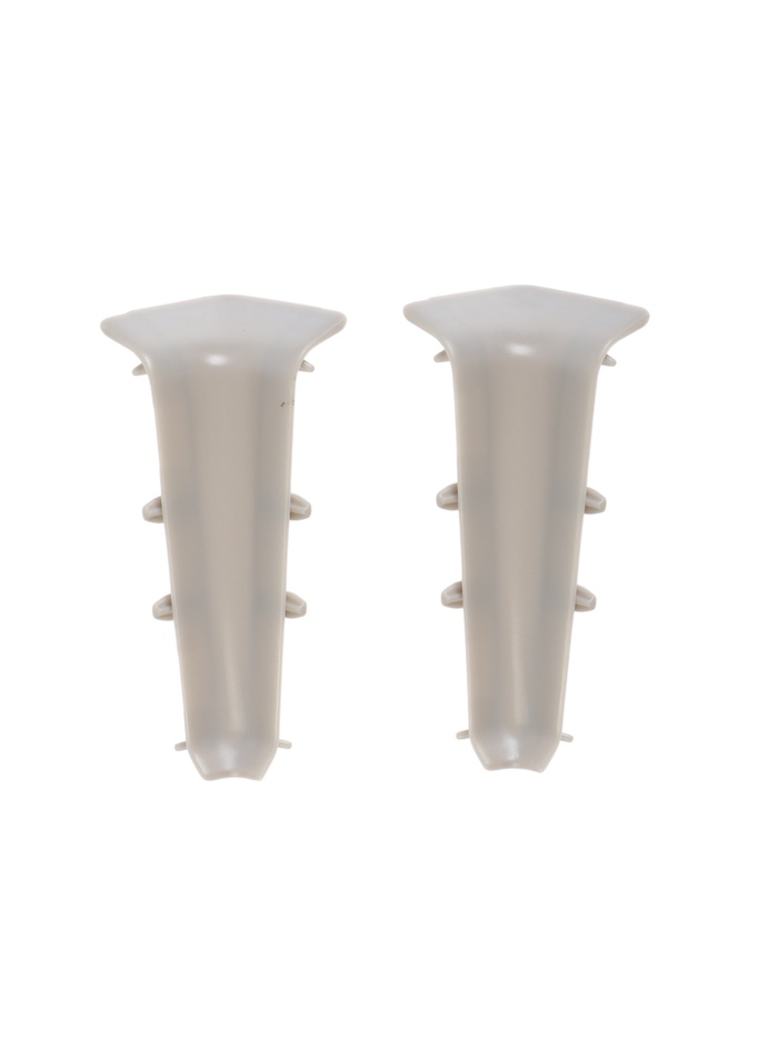 Угол внутренний для плинтуса «Деконика», 70 мм, цвет 002 светло-серый, 2 шт. - Фото 1