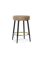 Стул барный Plato, без спинки, велюр, цвет темно-бежевый - Фото 1