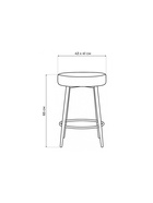 Стул барный Plato, без спинки, велюр, цвет темно-бежевый - Фото 3