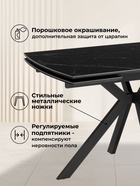 Стол кухонный керамический раздвижной «Катчел-2», 1200(1800)×800×770 мм, цвет чёрный/мрамор чёрный - Фото 5
