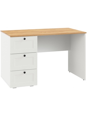 Стол письменный «Опра», 1200×660×754 мм, цвет белый шагрень/дуб золотой крафт