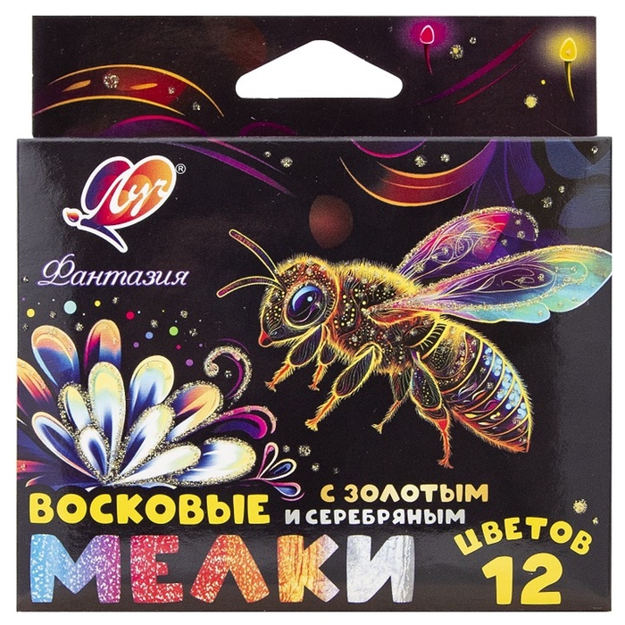 Мелки восковые 12цв Луч 