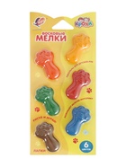 Мелки восковые 6 цветов «Луч: Кроха.Лапки», фигурные - Фото 4