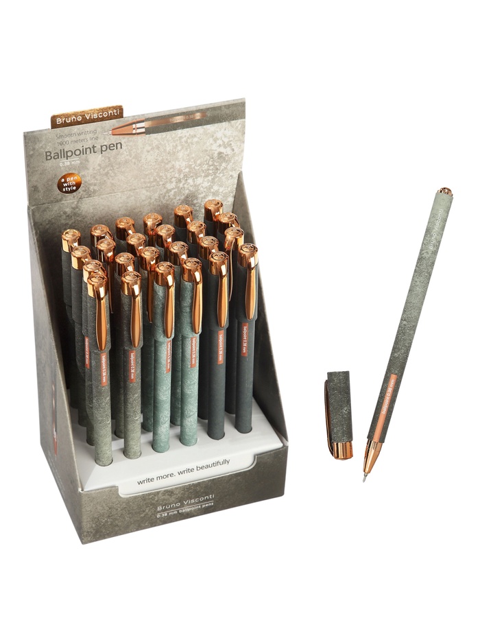 Ручка шариковая Bruno Visconti stone, стержень синий, 0.38 мм