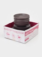 УЦЕНКА Сервиз столовый 17 шт. «Пастель», 6 тарелок 19 см, 6 тарелок 27 см, 5 супниц 18×5 см, коричневая - Фото 6