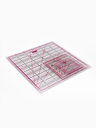 УЦЕНКА Набор линеек для квилтинга/пэчворка 30*30/25*25/15*15/10*10см акрил S3,0мм прозр/роз НЛ АУ 96 - Фото 2