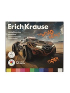 Пластилин 12 цветов ErichKrause Road Beast, со стеком, 180 г - фото 809655532