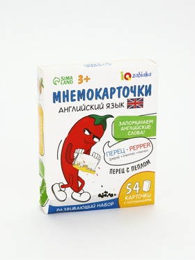 УЦЕНКА Развивающий набор «Мнемокарточки», английский язык, 54 карты, 3+ 11034083
