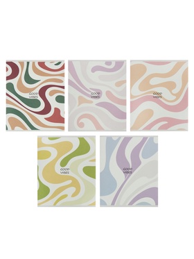 Комплект тетрадей 5 штук, 48 листов в линейку Calligrata «Абстракция», 5 видов