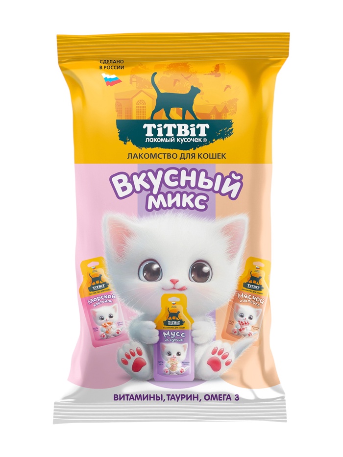 Лакомство для кошек TitBit, мясной коктейль, 15 г - Фото 1