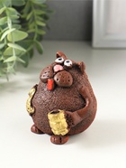 Сувенир "Кот с кружкой", 7х5,5х6,5см МИКС - фото 809655672