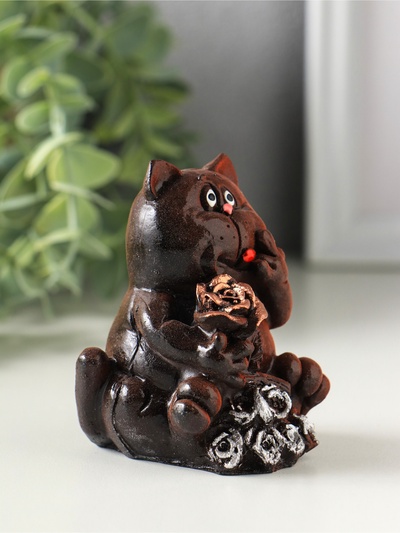 Фигурка «Кот с цветами», 7×5×6.5 см, МИКС