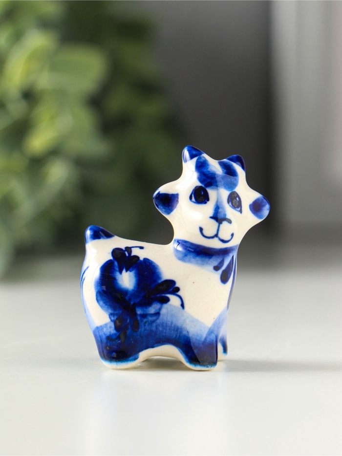 Сувенир Козлик Иванушка 4,8 см, гжель