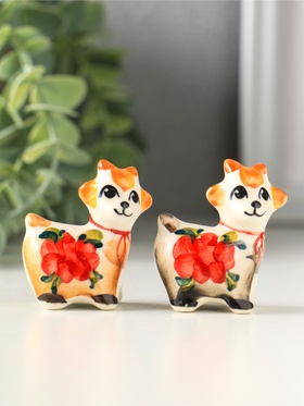 Фигурка фарфор «Козлик Иванушка», 4.8 см, гжель, цветная, МИКС