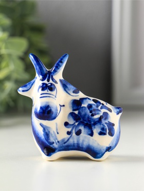 Фигурка фарфор «Коза большая», 7 см, гжель