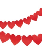 Гирлянда-подвеска «Сердце» фетр, красный, 200 см, 10 см×10 шт. - фото 809655813