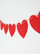 Гирлянда-подвеска «Сердце» фетр, красный, 200 см, 10 см×10 шт. - фото 809655815