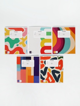 Тетрадь в клетку, 12 листов, А5, на скрепке, блок №1 «Цвета» МИКС