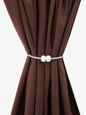 Подхват для штор, на шнуре, пара, d=3×40 см, белый