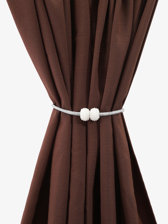 Подхват для штор, на шнуре, пара, d=3×40 см, белый