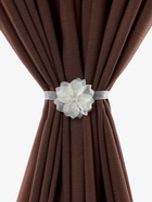 Подхват для штор, на ленте, пара, d=6×26 см, белый - фото 809655846