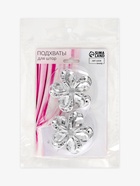 Подхват для штор, на ленте, пара, d=5.5 см, белый - фото 809655857