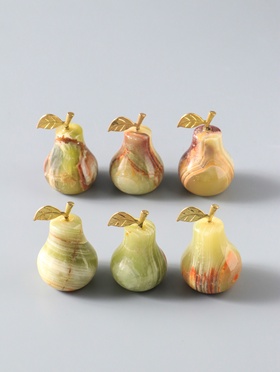 Сувенир «Груша», 5 см, набор 6 шт,3,8х5см оникс