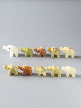 Сувенир «Слон», 5 см,набор 10 шт, оникс