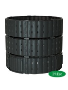 Компостер садовый Piteco, пластиковый, 1350 л, 126×126×110 см, чёрный - Фото 1