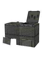 Компостер Piteco с крышкой 600л чёрный - Фото 3