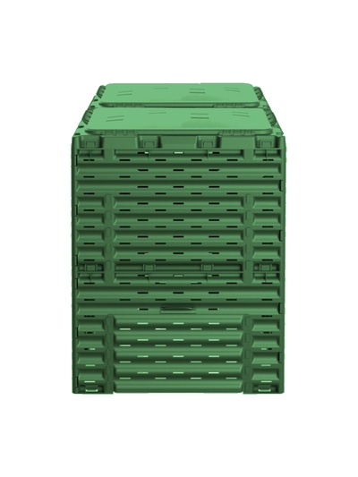 Компостер садовый Piteco, с крышкой, пластиковый, 600 л, 120×60×80 см, зелёный
