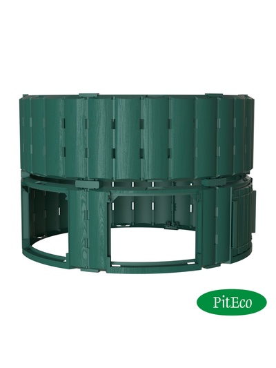Компостер садовый Piteco, пластиковый, 670 л, 108×108×73 см, зелёный