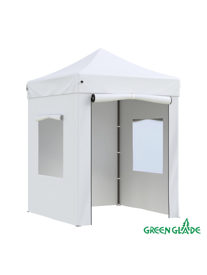 Тент-шатёр садовый Green Glade 2101, 2×2×3 м, полиэстер, стальной каркас, белый - Фото 1