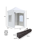 Тент-шатёр садовый Green Glade 2101, 2×2×3 м, полиэстер, стальной каркас, белый - Фото 6