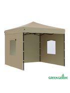 Тент-шатёр садовый Green Glade 3101, 3×3×3 м, полиэстер, стальной каркас, бежевый - Фото 3