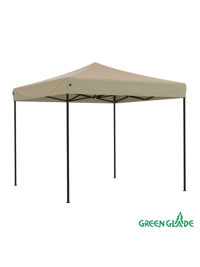 Тент-шатёр садовый Green Glade 3101, 3×3×3 м, полиэстер, стальной каркас, бежевый