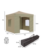 Тент-шатёр садовый Green Glade 3101, 3×3×3 м, полиэстер, стальной каркас, бежевый - Фото 7