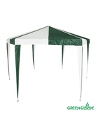 Тент-шатёр садовый Green Glade 1001, 2×2×2.6 м, с москитной сеткой, полиэтилен, металлический каркас, бело-зелёный - Фото 5