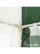 Тент-шатёр садовый Green Glade 1001, 2×2×2.6 м, с москитной сеткой, полиэтилен, металлический каркас, бело-зелёный - Фото 6