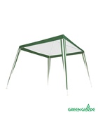 Тент-шатёр садовый Green Glade 1017, 3×3×2.37 м, полиэстер, металлический каркас, бело-зелёный - Фото 2