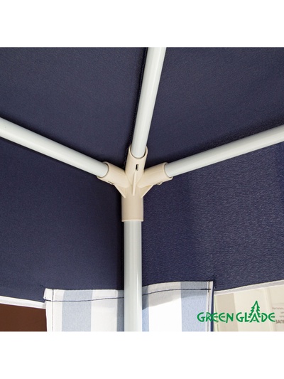 Тент-шатёр садовый Green Glade 1022, 3×3×2.5 м, полиэстер, металлический каркас, синий