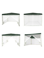 Тент-шатёр садовый Green Glade 1028, 3×3×2.5 м, с москитной сеткой, полиэтилен, металлический каркас, зелёный - Фото 4