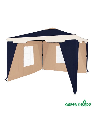 Тент-шатёр садовый Green Glade 1031, 3×3×2.5 м, полиэстер, металлический каркас, синий