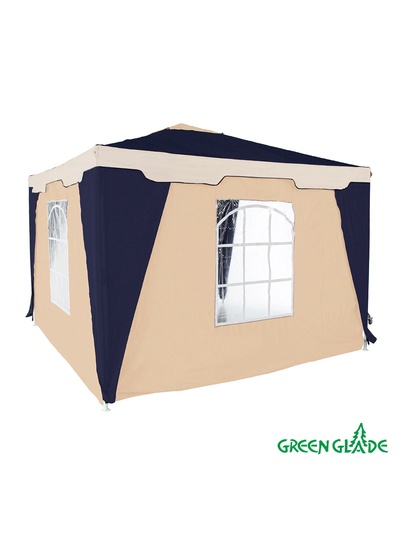 Тент-шатёр садовый Green Glade 1031, 3×3×2.5 м, полиэстер, металлический каркас, синий