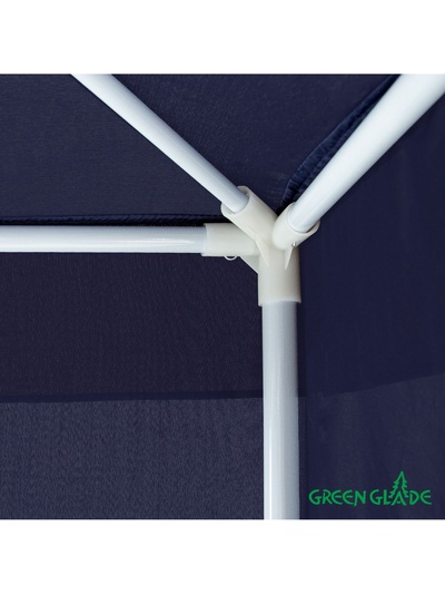 Тент-шатёр садовый Green Glade 1031, 3×3×2.5 м, полиэстер, металлический каркас, синий