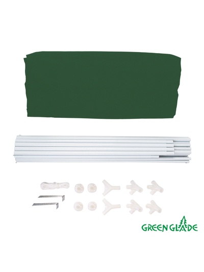 Тент-шатёр садовый Green Glade 1044, 3×4×2.5 м, с москитной сеткой, полиэстер, металлический каркас, зелёный