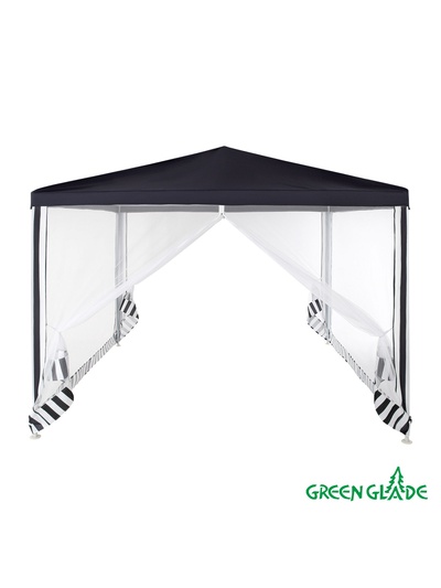 Тент-шатёр садовый Green Glade 1086, 3×3×2.5 м, с москитной сеткой, полиэстер, металлический каркас, синий