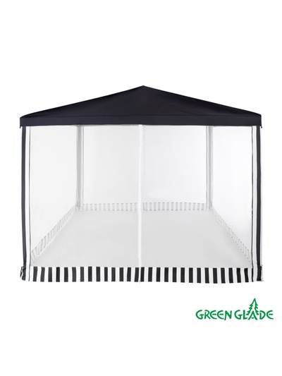 Тент-шатёр садовый Green Glade 1086, 3×3×2.5 м, с москитной сеткой, полиэстер, металлический каркас, синий
