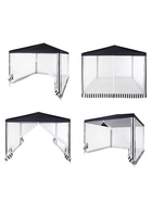 Тент-шатёр садовый Green Glade 1086, 3×3×2.5 м, с москитной сеткой, полиэстер, металлический каркас, синий - Фото 4