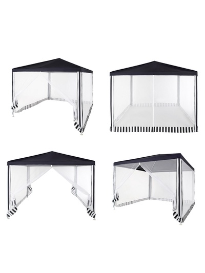 Тент-шатёр садовый Green Glade 1086, 3×3×2.5 м, с москитной сеткой, полиэстер, металлический каркас, синий